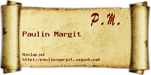Paulin Margit névjegykártya